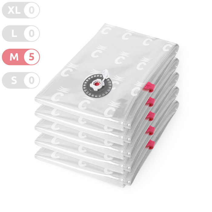 Lot de 5 sacs de compression "Aspispace" M 1 Compactor