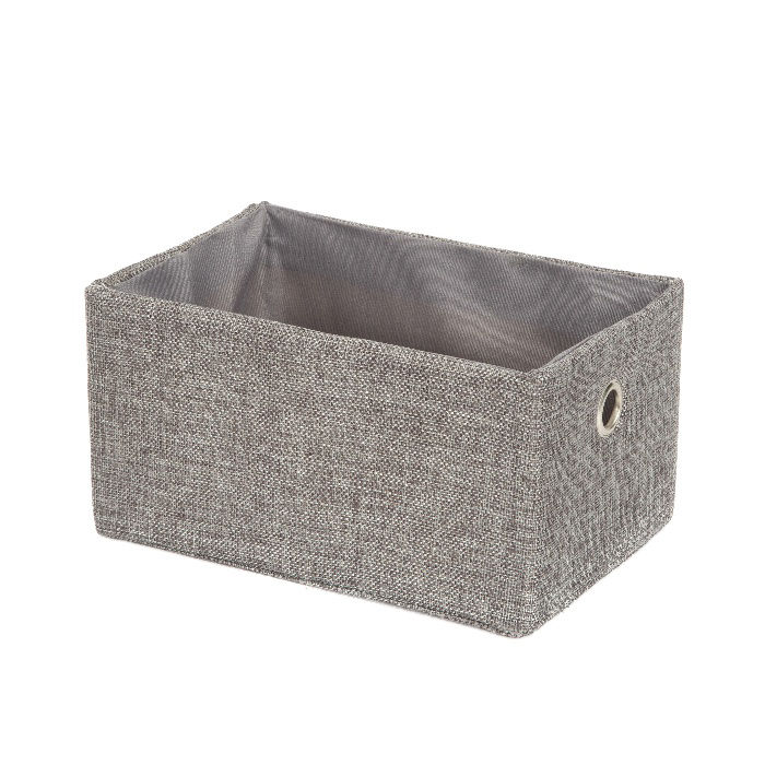 Panier de rangement gris chiné "York" 1 Compactor