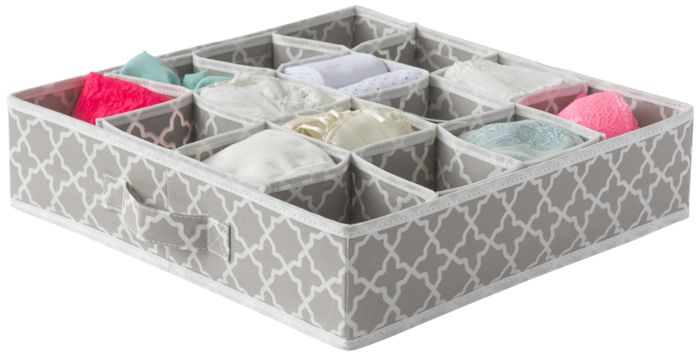 Organisateur de tiroir 16 compartiments souple taupe "Madison" 2 Compactor