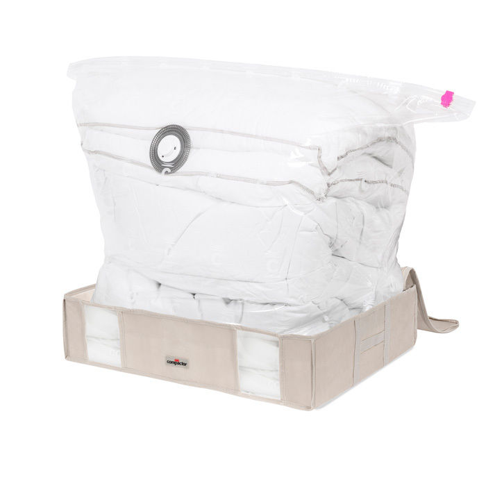 Lot de 5 housses souples sous-vide Compactor beiges "2.0" L 2 Compactor