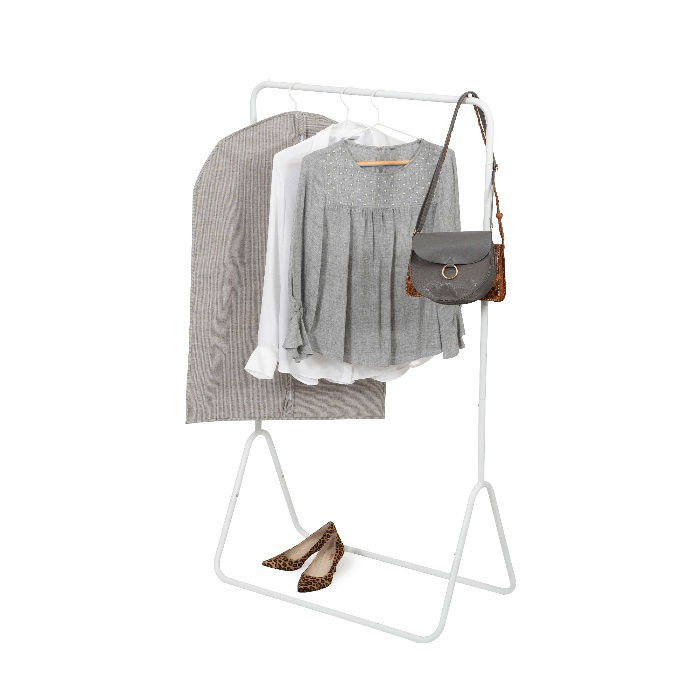 Portant blanc en métal arrondi "Fyn" 4 Compactor