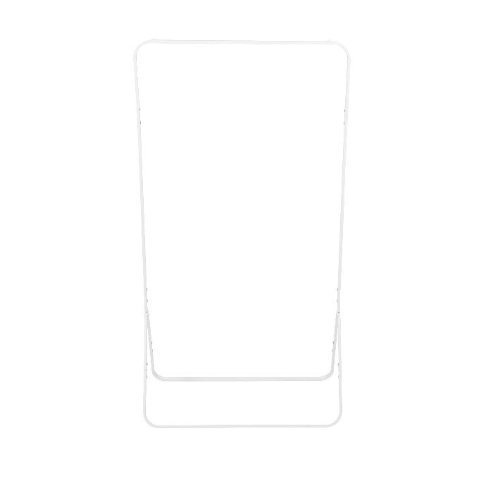 Portant blanc en métal plat "Niels" 2 Compactor