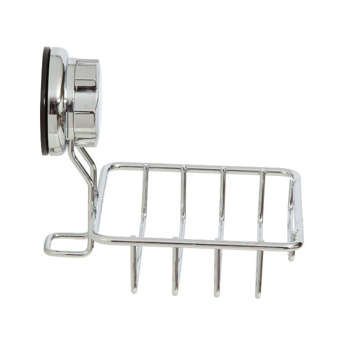 Porte-savon ou éponge à ventouse argent "Bestlock" 3 Compactor