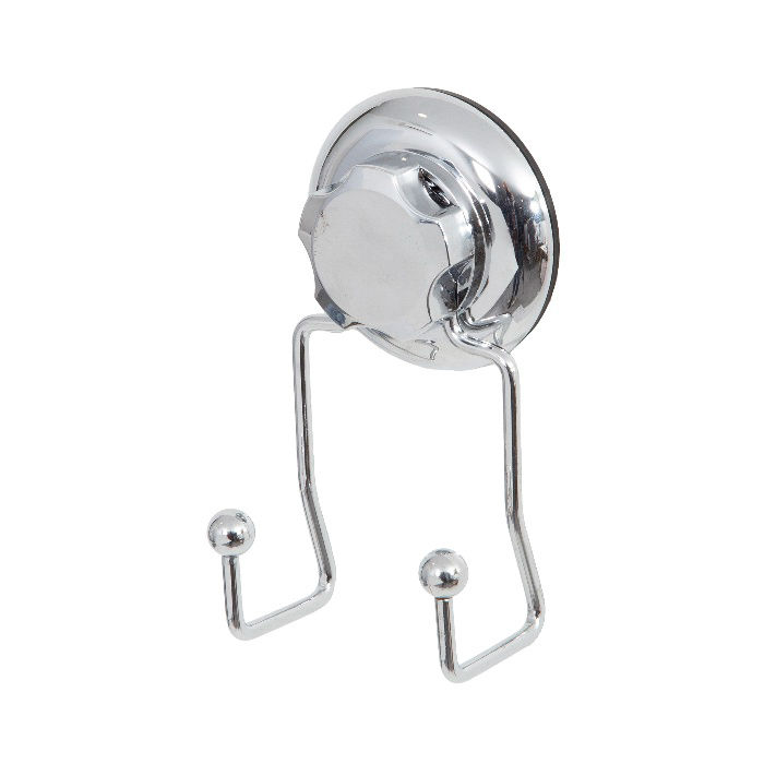 Crochet double à ventouse argent "Bestlock" 1 Compactor