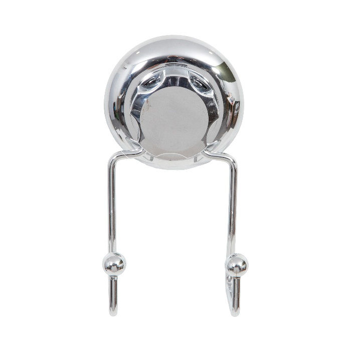 Crochet double à ventouse argent "Bestlock" 2 Compactor