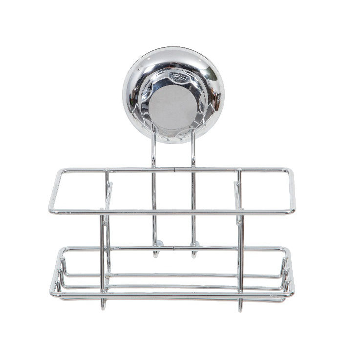 Etagère à ventouse argent "Bestlock" petit modèle 2 Compactor