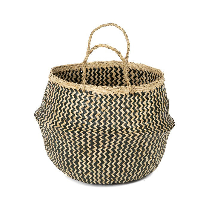 Panier de rangement naturel et noir "Belly" M 4 Compactor