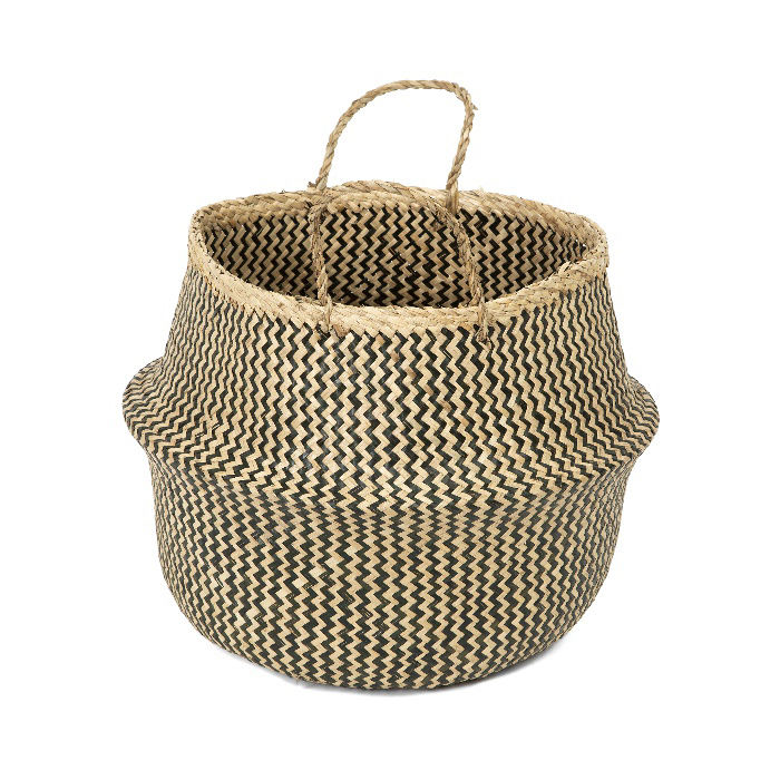 Panier de rangement naturel et noir "Belly" L 4 Compactor
