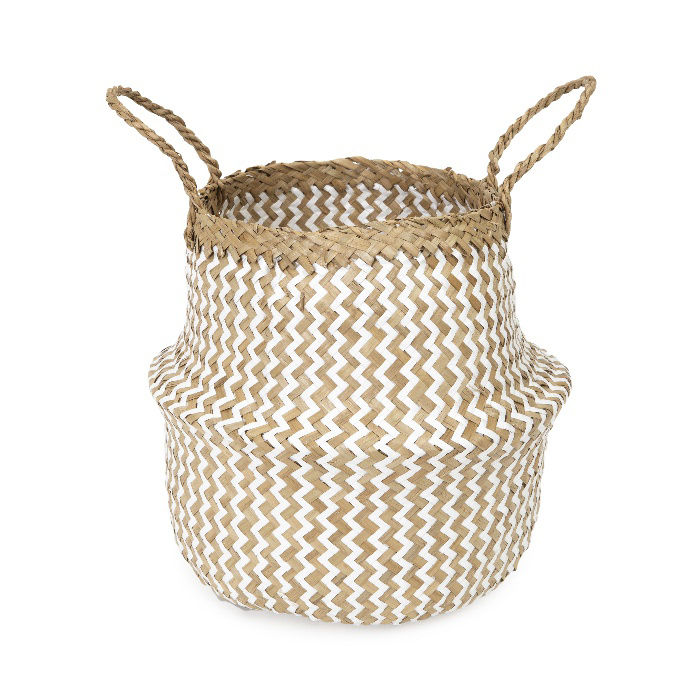 Panier de rangement naturel et blanc "Belly" S 3 Compactor