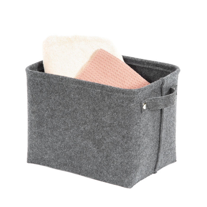 Panier de rangement en feutrine gris "Felt" 4 Compactor