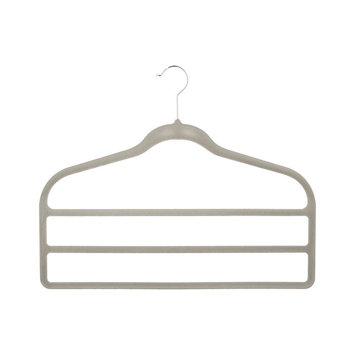 Lot de 2 cintres antiglisse à 3 niveaux beiges "Velvet" 3 Compactor