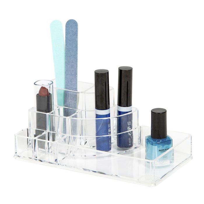Rangement maquillage 8 compartiments transparent 3 Compactor