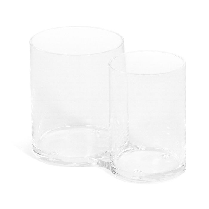 Rangement maquillage pour pinceaux 2 compartiments transparent 1 Compactor