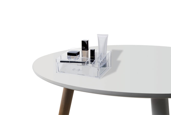 Rangement maquillage et bijoux avec tiroir transparent 3 Compactor