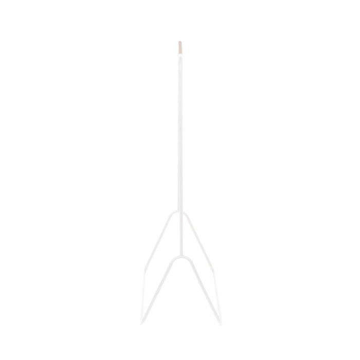 Portant blanc en métal arrondi avec barre en bois "Elias" 1 Compactor