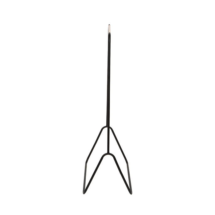 Portant noir en métal arrondi avec barre en bois "Elias" 3 Compactor