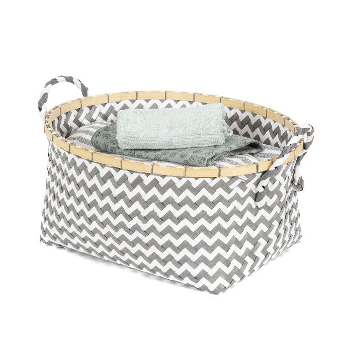 Panier de rangement gris "Zig-zag" 4 Compactor