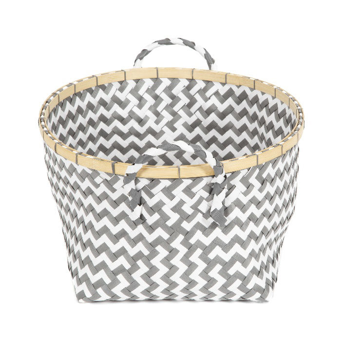 Panier de rangement gris "Zig-zag" 3 Compactor