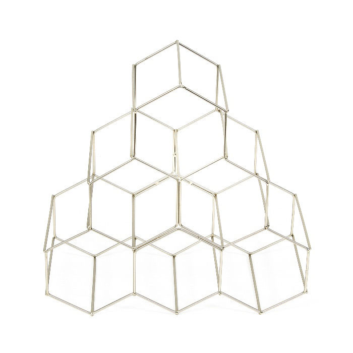 Range-bouteilles argent satiné 6 compartiments "Hexa" 2 Compactor