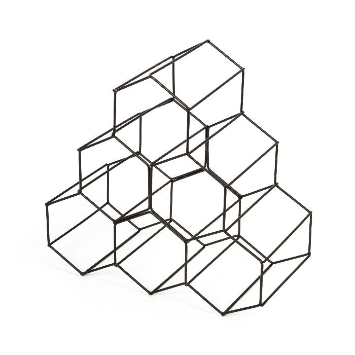 Range-bouteilles bronze mat 6 compartiments "Hexa" 1 Compactor