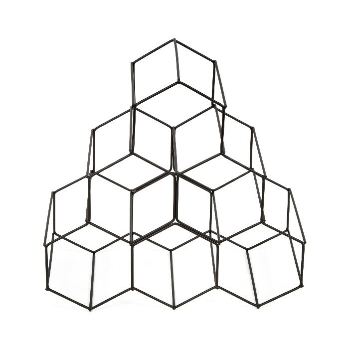 Range-bouteilles bronze mat 6 compartiments "Hexa" 2 Compactor