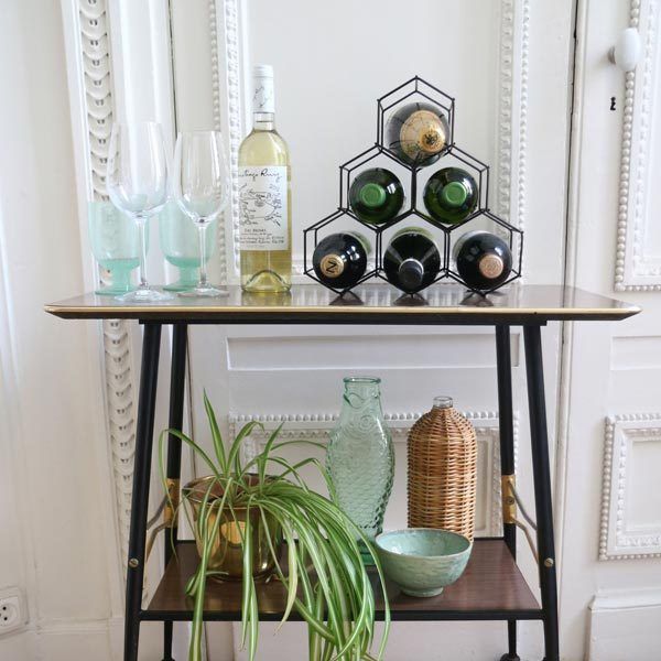 Range-bouteilles bronze mat 6 compartiments "Hexa" 5 Compactor