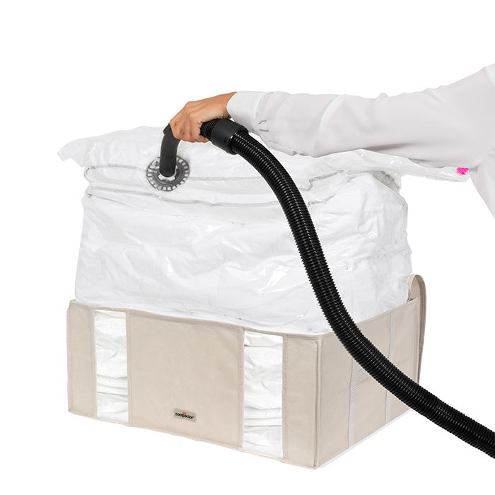 Lot Compactor beige "2.0" : housses souples sous-vide L + XXL 3 Compactor