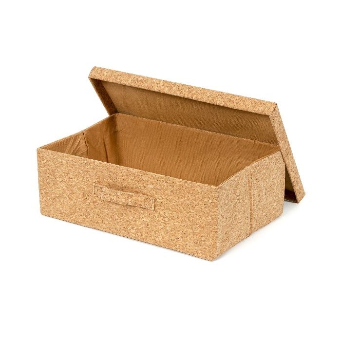 Boite de rangement pliable rectangulaire en liège "Cork" 5 Compactor