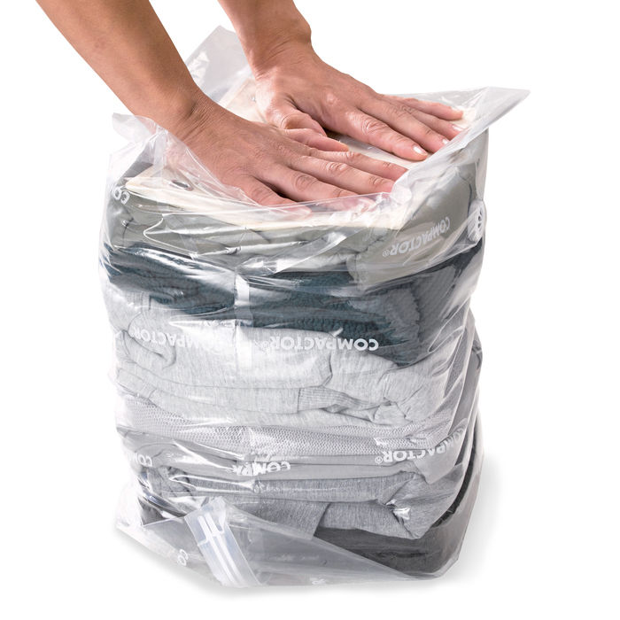 Lot de 6 sacs de compression avec ou sans aspirateur "Compact Express" 4 Compactor