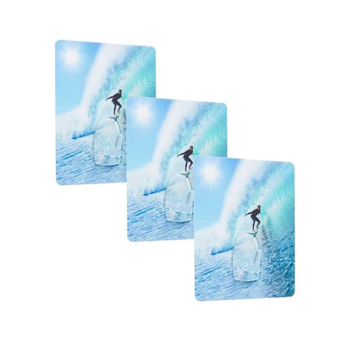 Lot de 3 crochets auto-adhésifs repositionnables "Surfeur" 1 Compactor