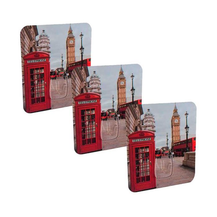 Lot de 3 crochets auto-adhésifs repositionnables "Londres" 1 Compactor