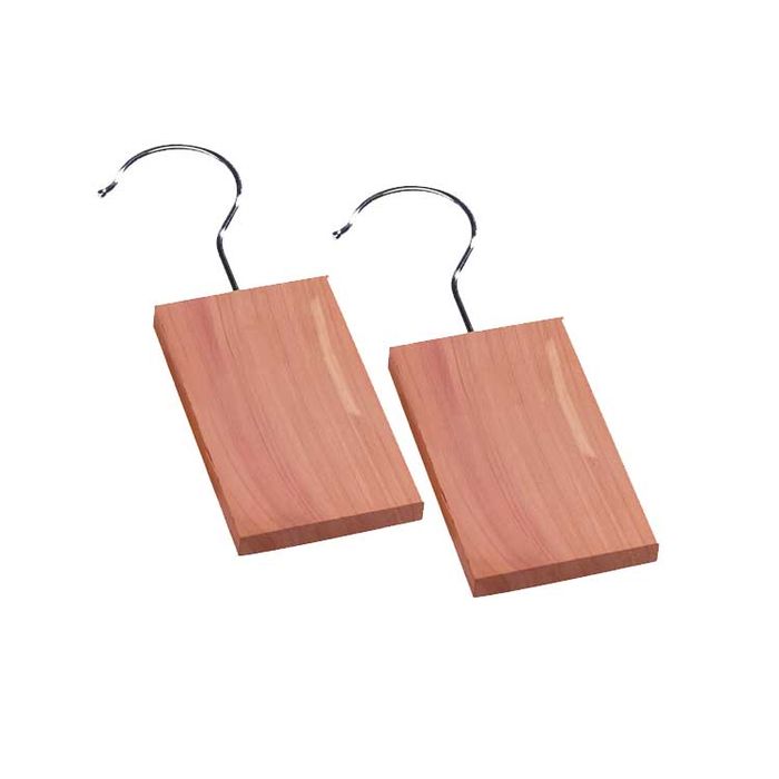 Lot de 2 plaques à suspendre antimites en cèdre naturel 1 Compactor