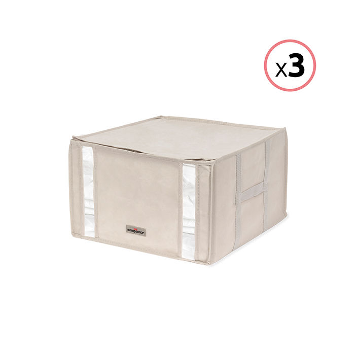 Lot de 3 housses souples sous-vide Compactor beiges "2.0" M 1 Compactor