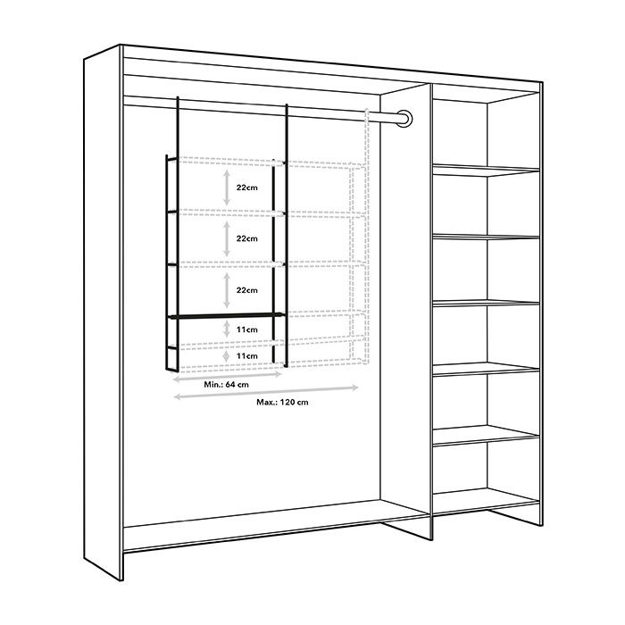 Kit ajustable d’extension pour penderie XTEND 9 Compactor