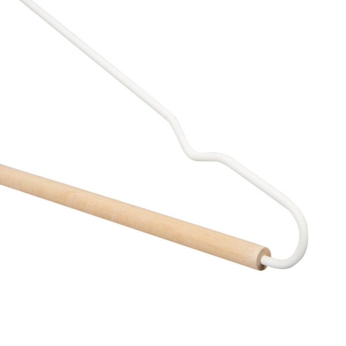 Lot de 2 cintres blancs et bois "Helsinki" 2 Compactor