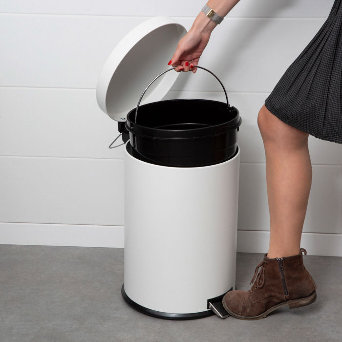 Poubelle blanche 20 litres grand modèle 5 Compactor