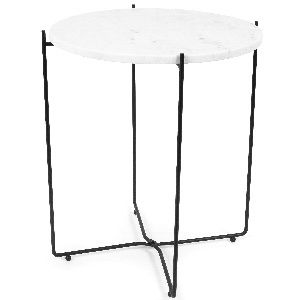 Table d'appoint ronde en marbre blanc "Agneta" 1 Compactor