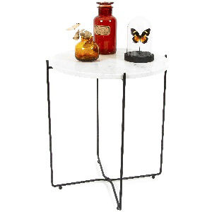 Table d'appoint ronde en marbre blanc "Agneta" 3 Compactor