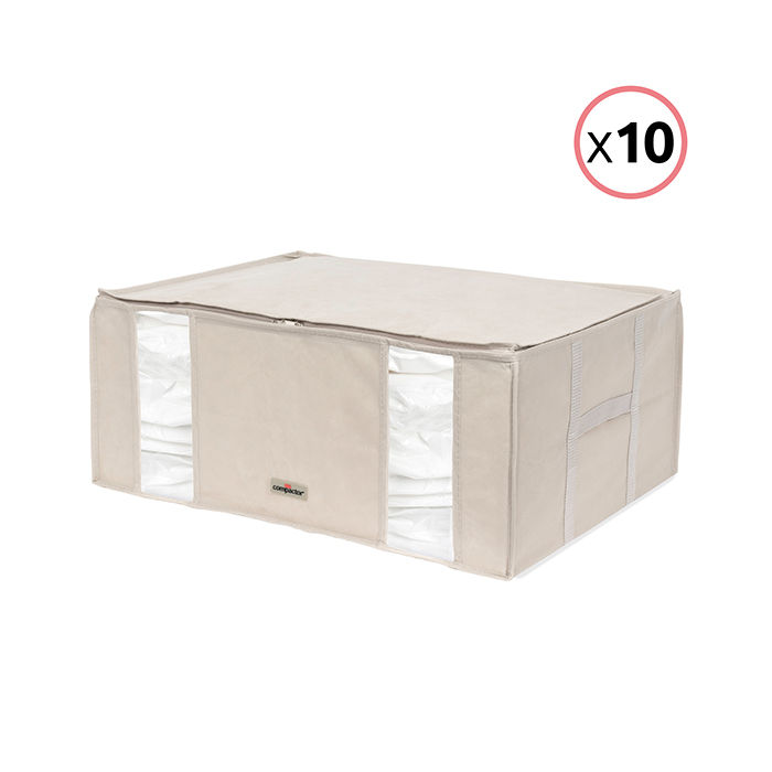 Lot de 10 housses souples sous-vide Compactor beiges "2.0" XXL 1 Compactor