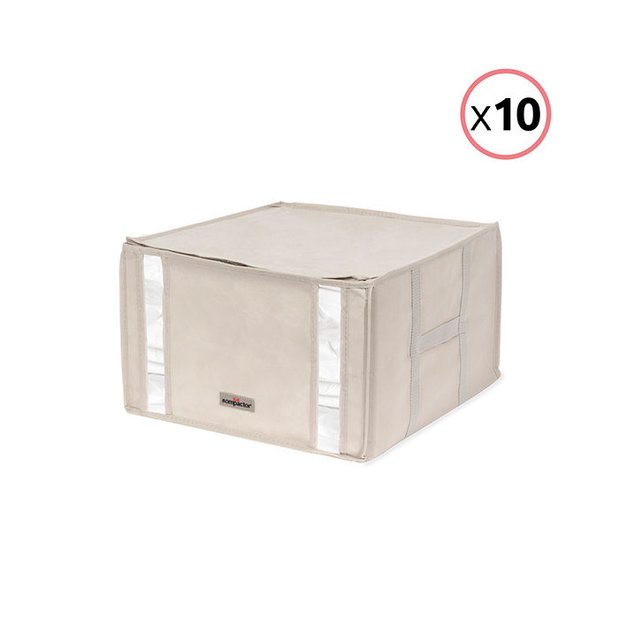 Lot de 10 housses souples sous-vide Compactor beiges "2.0" M 1 Compactor