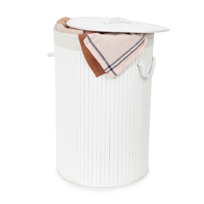 Panier à linge rond blanc "Bambou" 4 Compactor