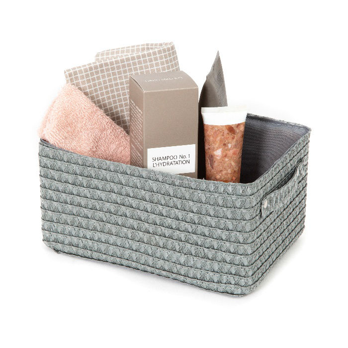 Panier de rangement gris"Lilou" 4 Compactor