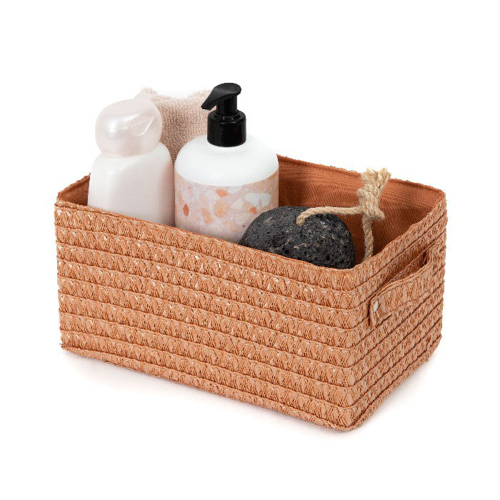 Panier de rangement rose Blush "Lilou" 4 Compactor