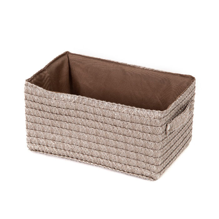 Panier de rangement taupe "Lilou" 1 Compactor