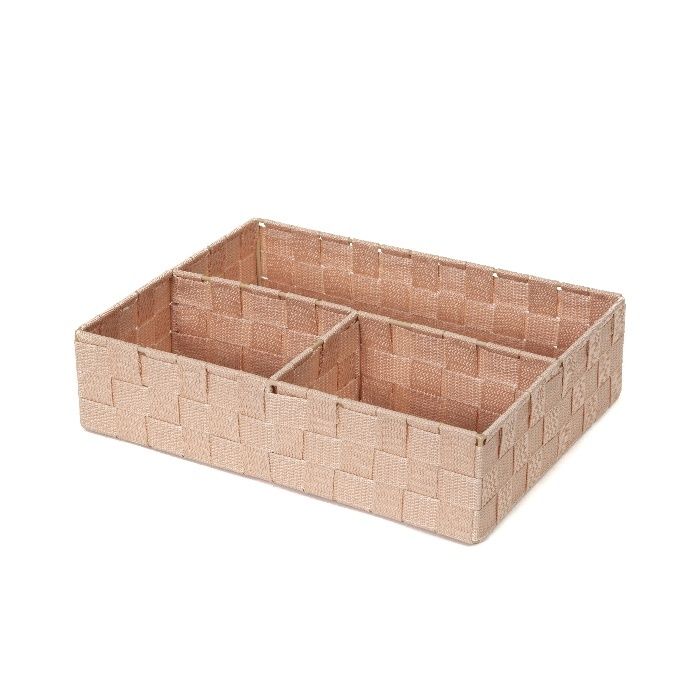 Organisateur de tiroir 3 compartiments rigide rose blush "Stan" 1 Compactor