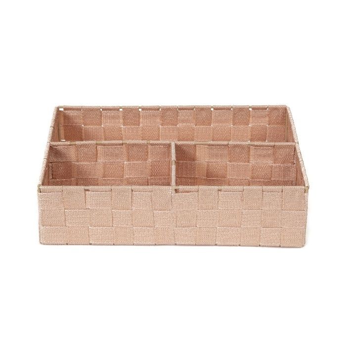 Organisateur de tiroir 3 compartiments rigide rose blush "Stan" 2 Compactor