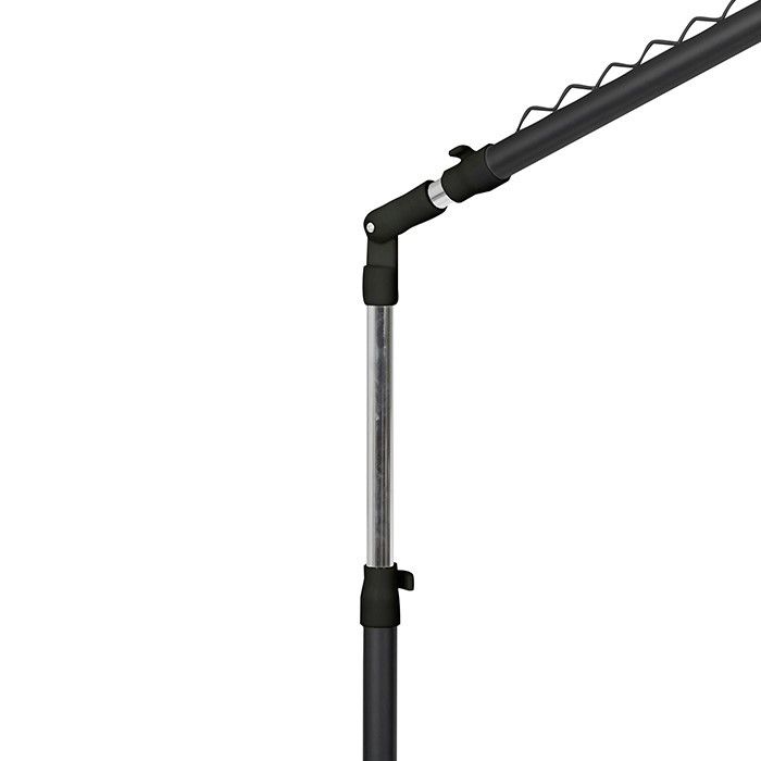 Portant incliné noir et argent à hauteur réglable 6 Compactor