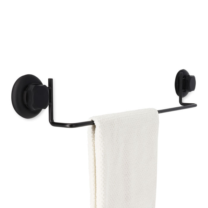 Porte-serviettes simple à ventouses  "Bestlock Black" 1 Compactor