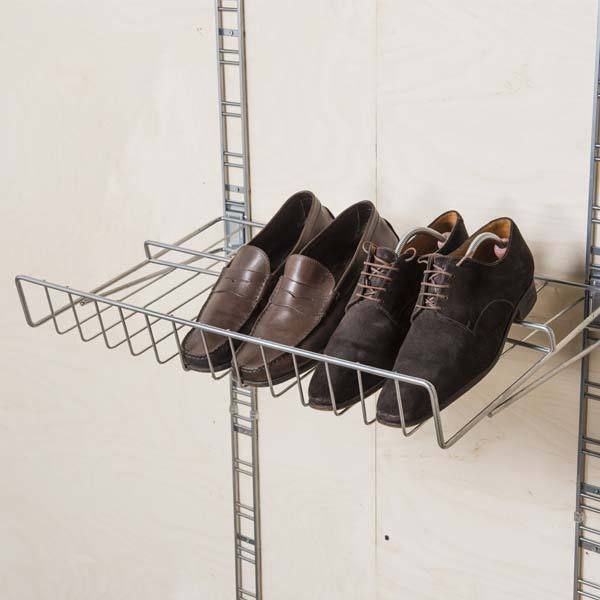 Rangement mural pour chaussures chromé "Walltech"