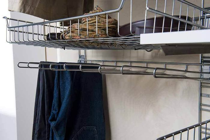 Rangement mural pour pantalons chromé "Walltech"